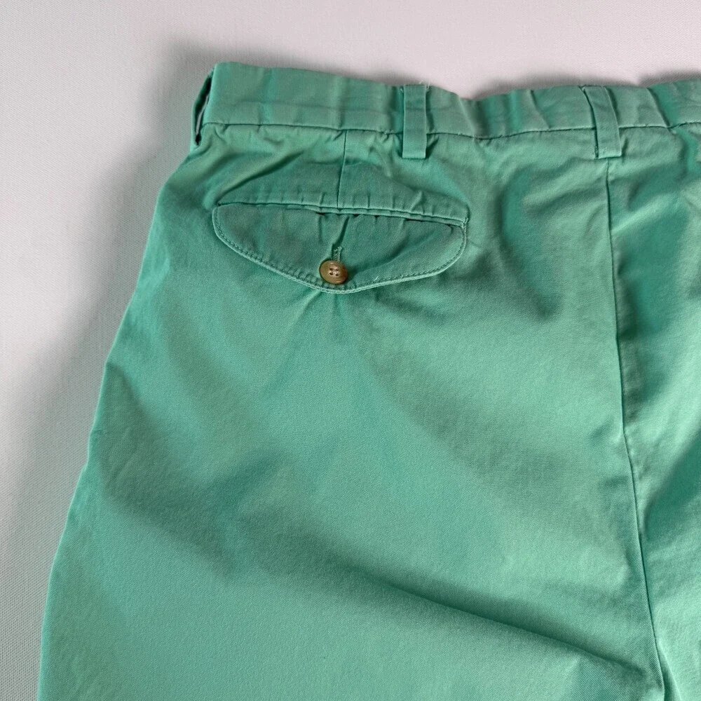 Vintage Polo Golf Ralph Lauren Fairway Shorts Size 38 Mint Green Tartan Crest